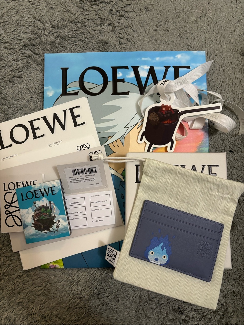 LOEWE x Studio Ghibli Blueberry Calcifer Card Holder